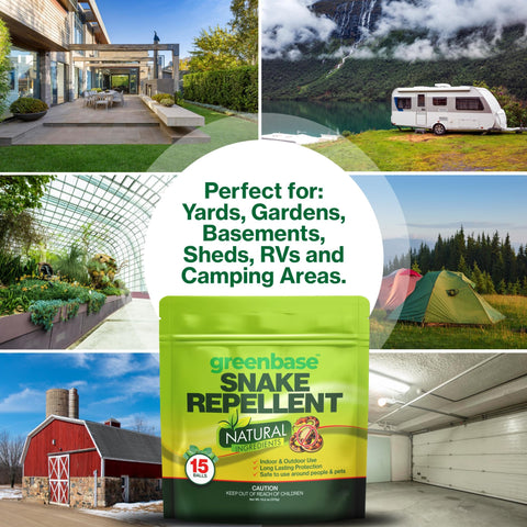 Greenbase snake-repellent-ball in basement helps maintain snake-free spaces.