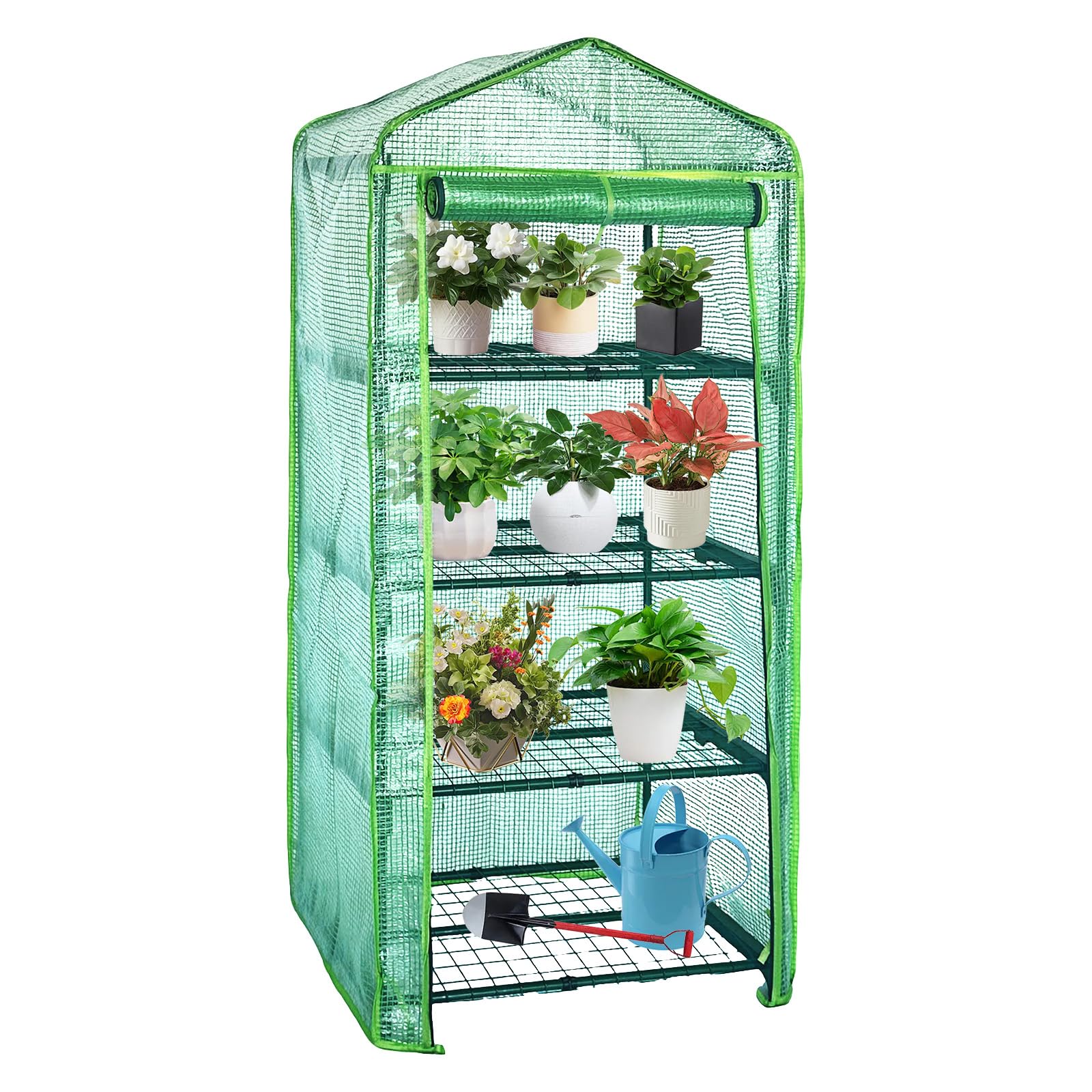 GreenGiggle 4-Tier Indoor Greenhouse front view shows compact, sturdy design for seed starting.