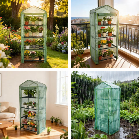 GreenGiggle all-season protection for delicate seedlings in wind and rain.