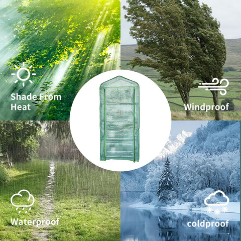 GreenGiggle PE cover close-up shows non-toxic, UV-proof material with good light transmission.