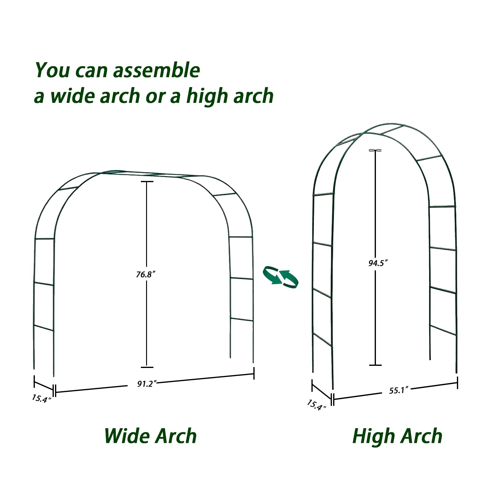 GreenGiggle lightweight steel arch shown in compact, portable outdoor setup