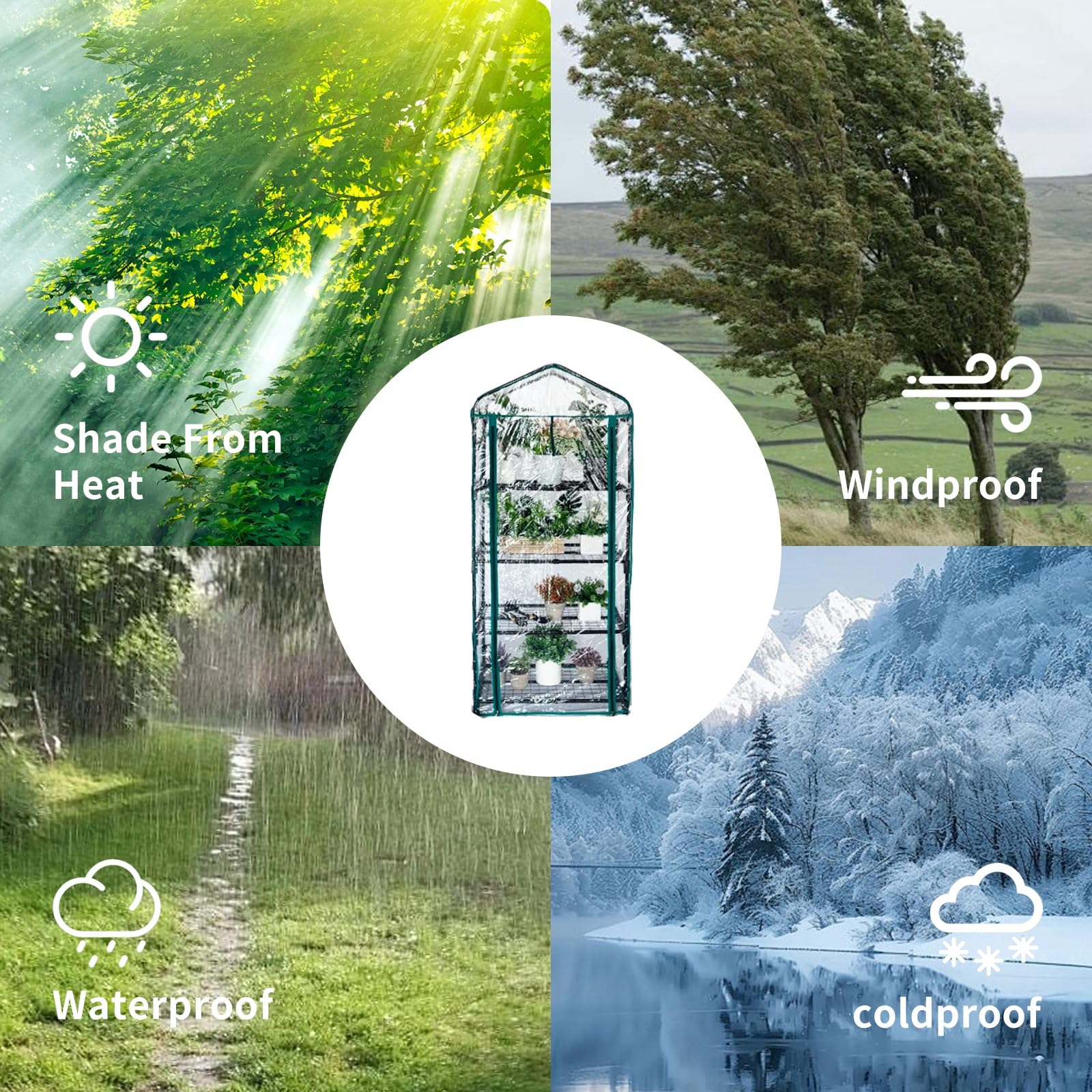 GreenGiggle PVC cover offers light transmission while protecting plants.