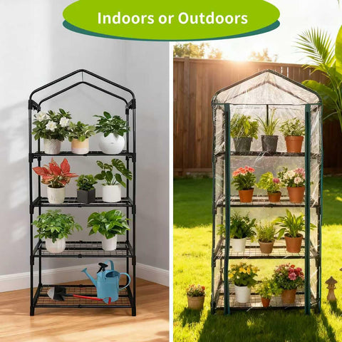 GreenGiggle roll-up zipper door for easy watering and ventilation.