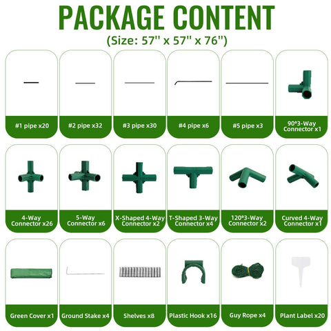 Greengro Greenhouse assembly is tool-free and quickly relocates when needed.
