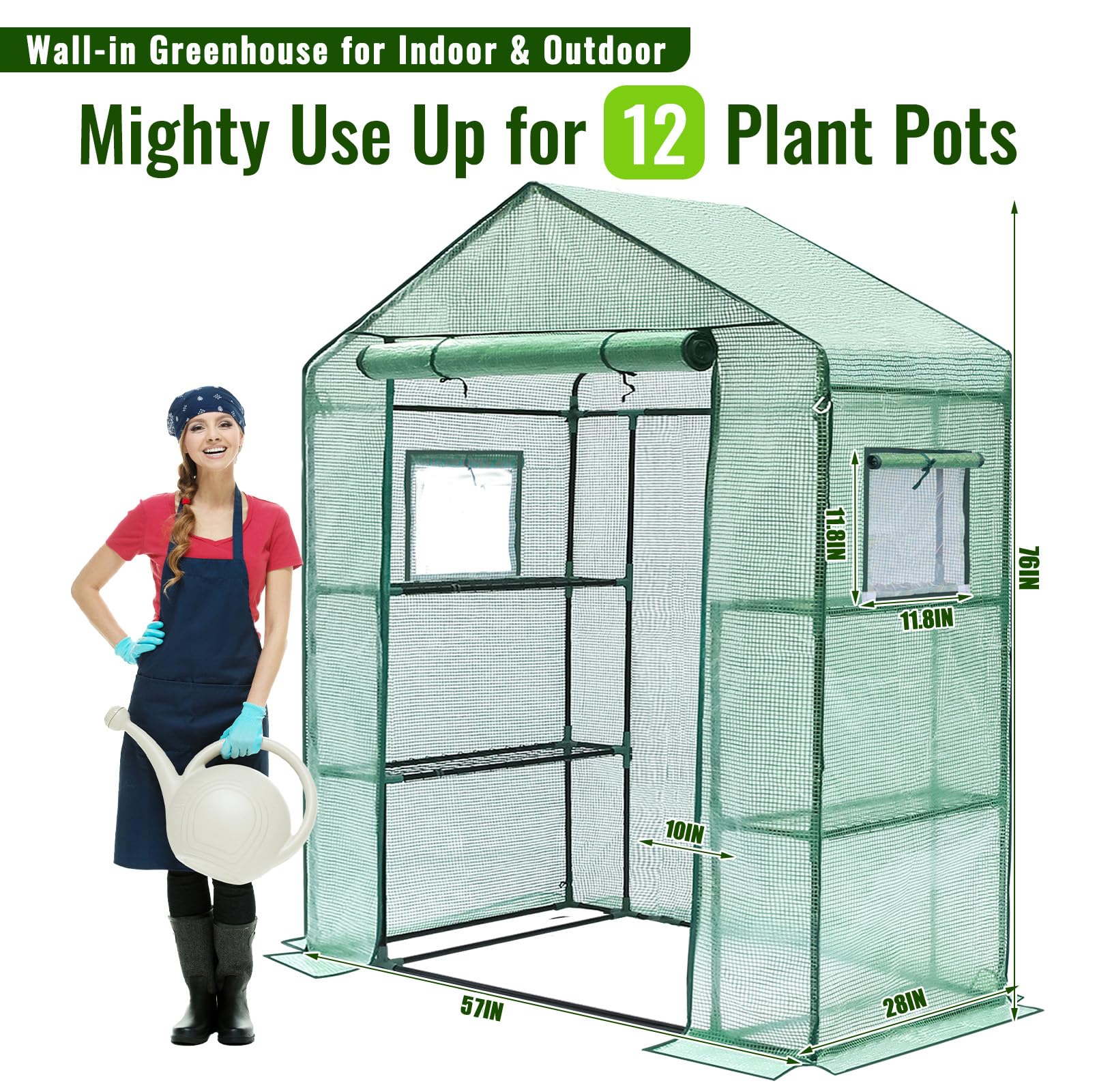 Greengro portable setup guide demonstrating tool-free assembly