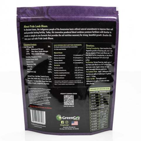 GreenGro Pride Lands Bloom top dress application for quick soil amendment.