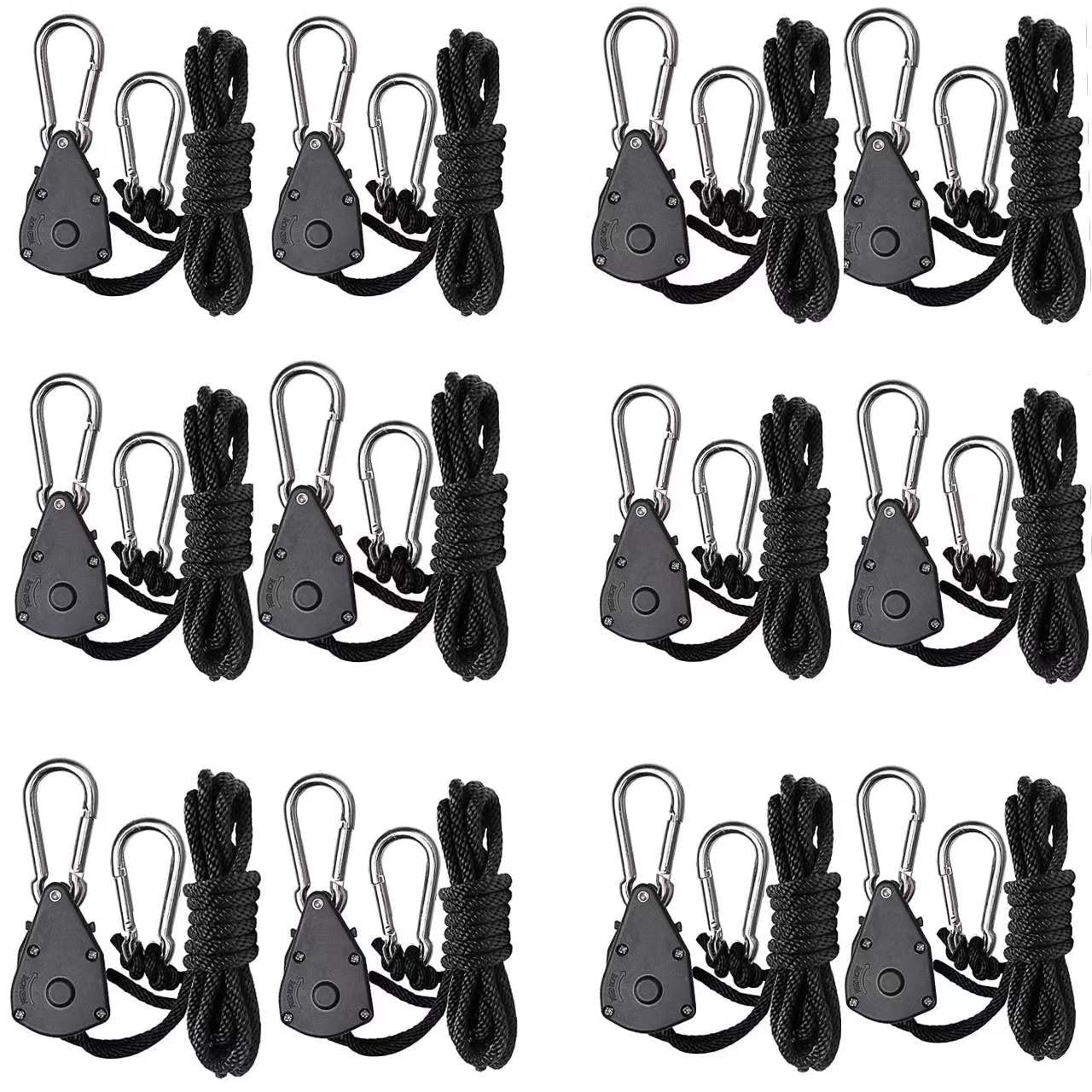 Green Hut rope hanger full kit view demonstrating ready-to-use setup for grow lights