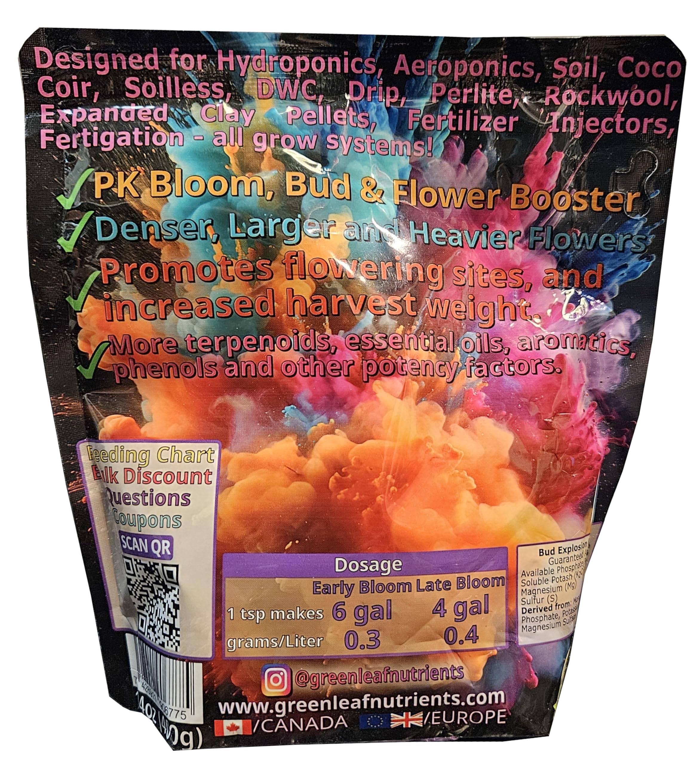 Greenleaf Nutrients bloom-flowering growth image, showcasing robust flowering development and budding potential.