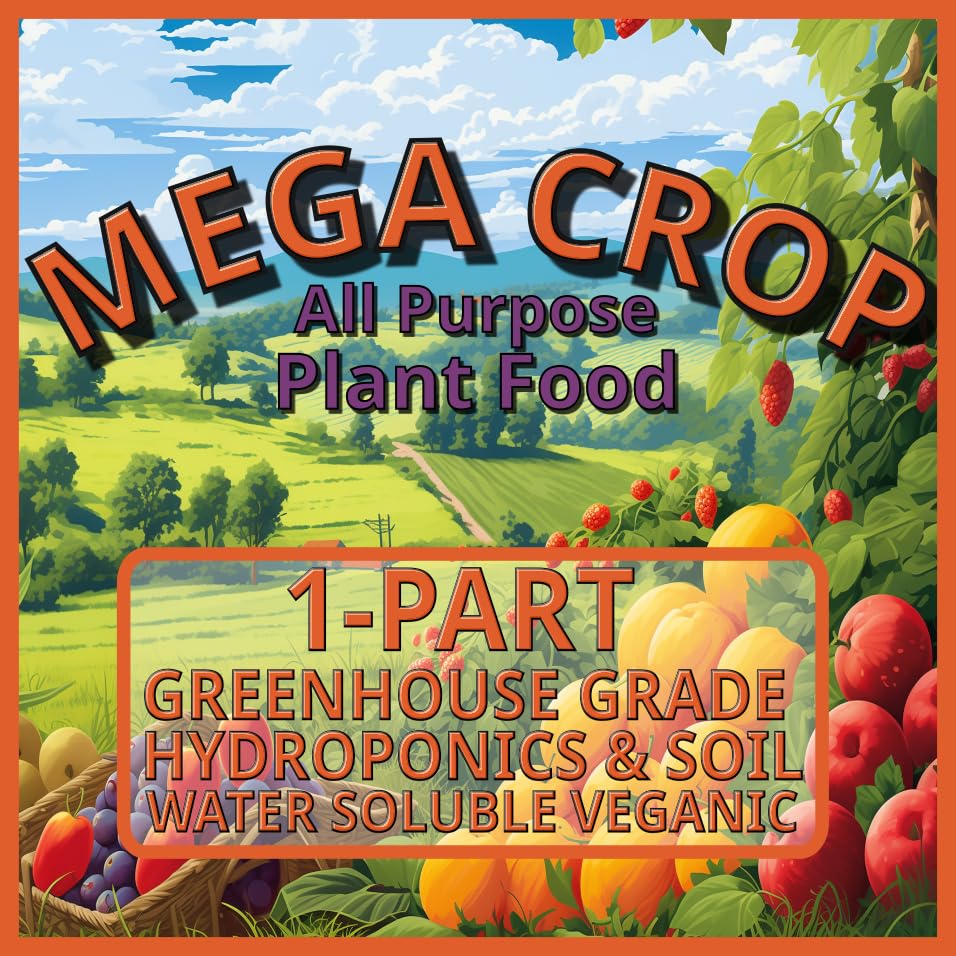 Greenleaf Nutrients Mega Crop used in a garden setup with healthy plants