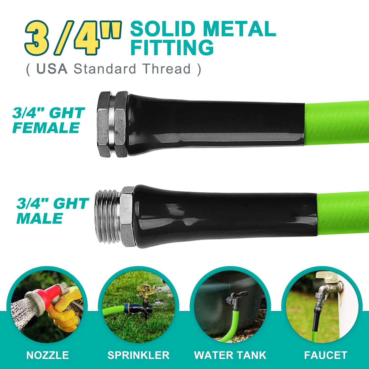 Greenleisure 200ft hose shows kink resistance for smooth, uninterrupted watering.