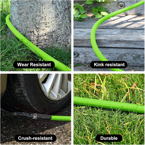 Greenleisure 200ft hose ready for outdoor cleaning and plant watering.