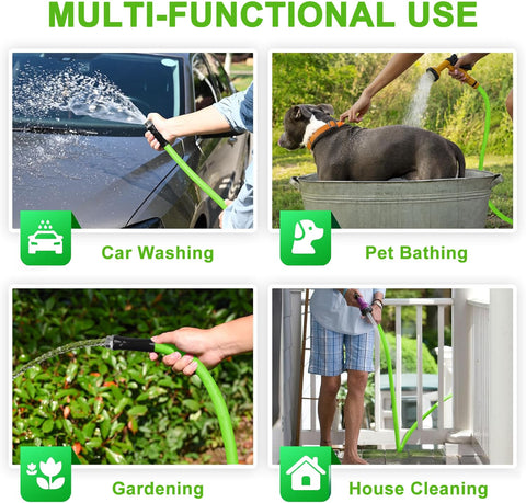Greenleisure 200ft garden hose offers versatile tasks and flexible handling.