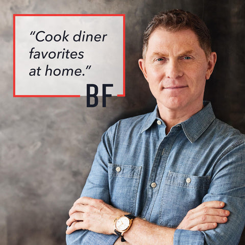 Compact storage of the GreenPan Bobby Flay Smash Burger Press.