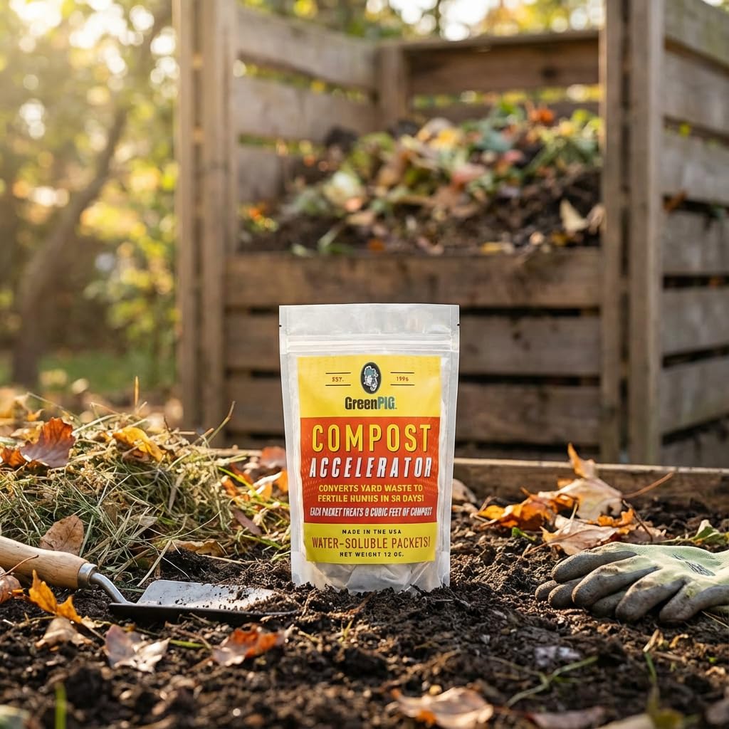 GreenPig odor-control-compost highlights reduced smells around piles.