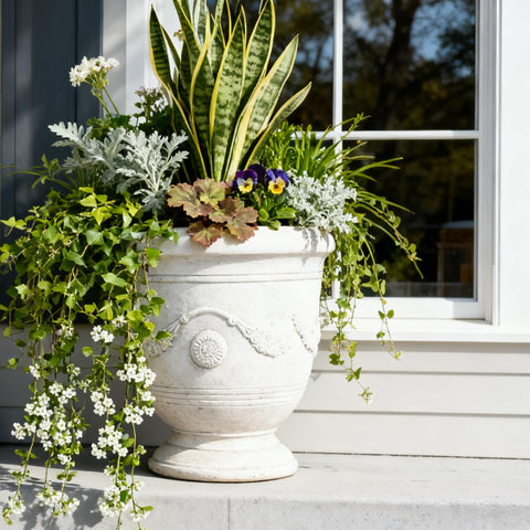 Greens Word lightweight magnesium oxide planter for easy relocation