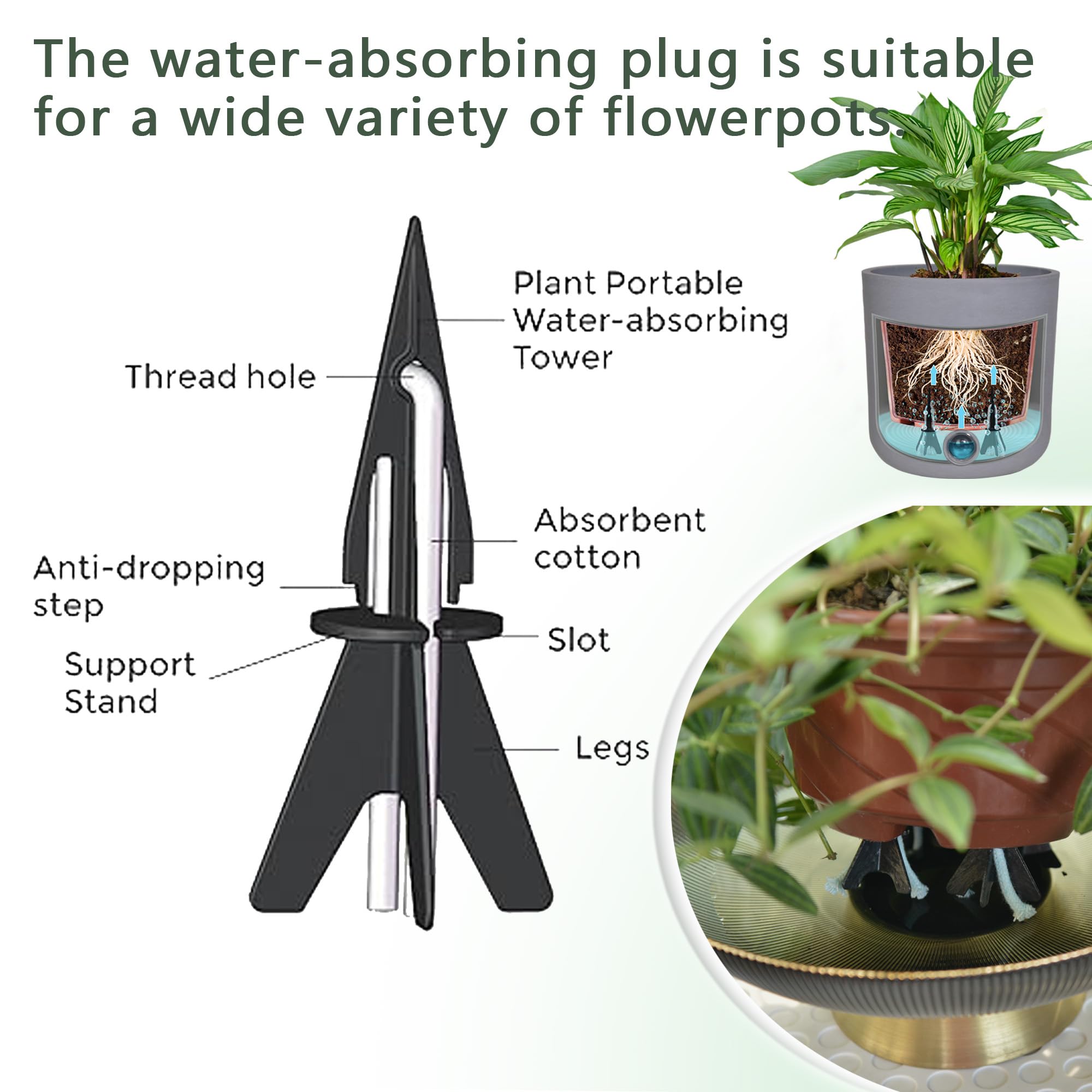 GreenShip DIY watering system in action on home office plant