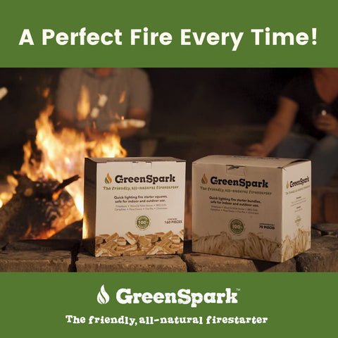 GreenSpark outdoor grill and fire pit use for effortless starting