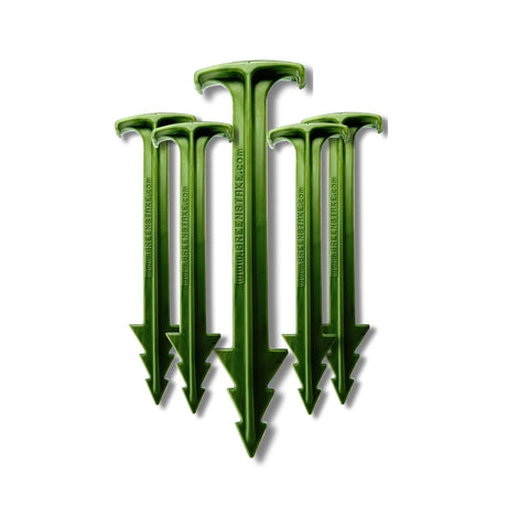 GreenStake eco-friendly garden peg reduces metal risk in garden setups.