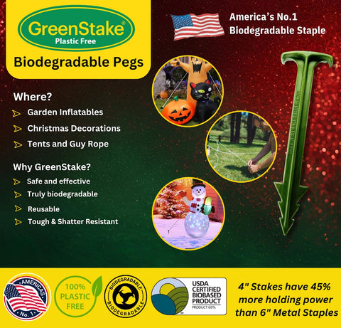 GreenStake sod staple provides strong holding power in lawn installation.