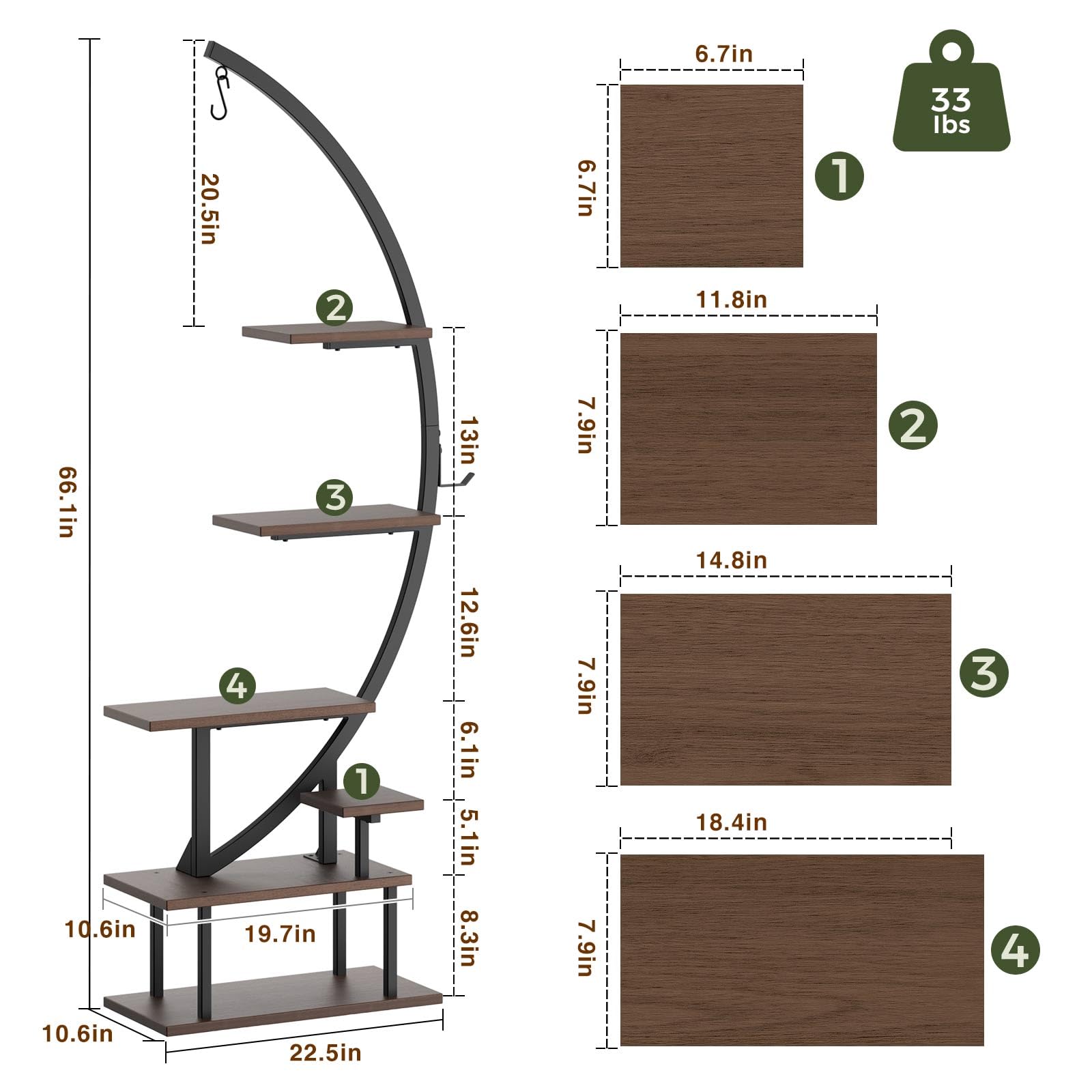 Greenstell 12-pot holders maximize vertical garden space in living areas.