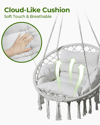 Greenstell hammock chair ceiling mount for wood shows secure overhead installation.