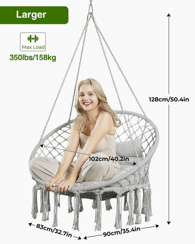 GREENSTELL hammock chair concrete ceiling expansion bolts enable sturdy mounting.