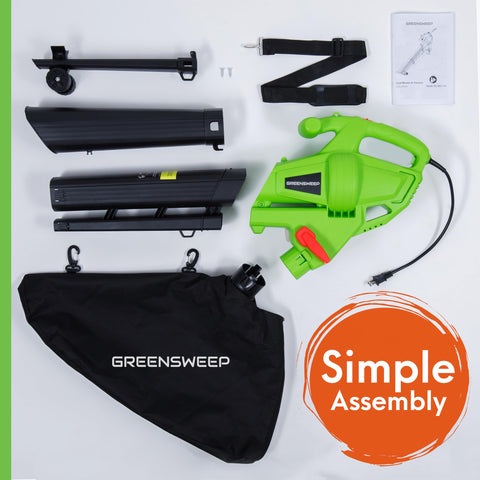 GreenSweep collection bag 10-gallon minimizes trips with easy emptying.