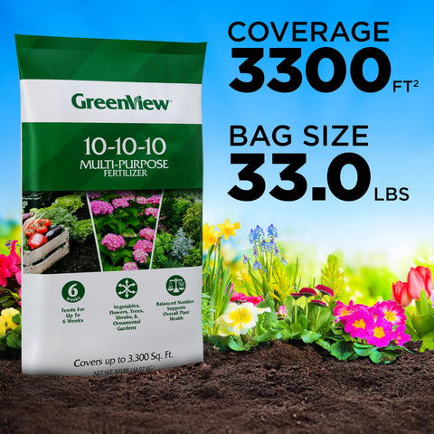 GreenView 10-10-10 bag supports versatile nutrient delivery for home gardens