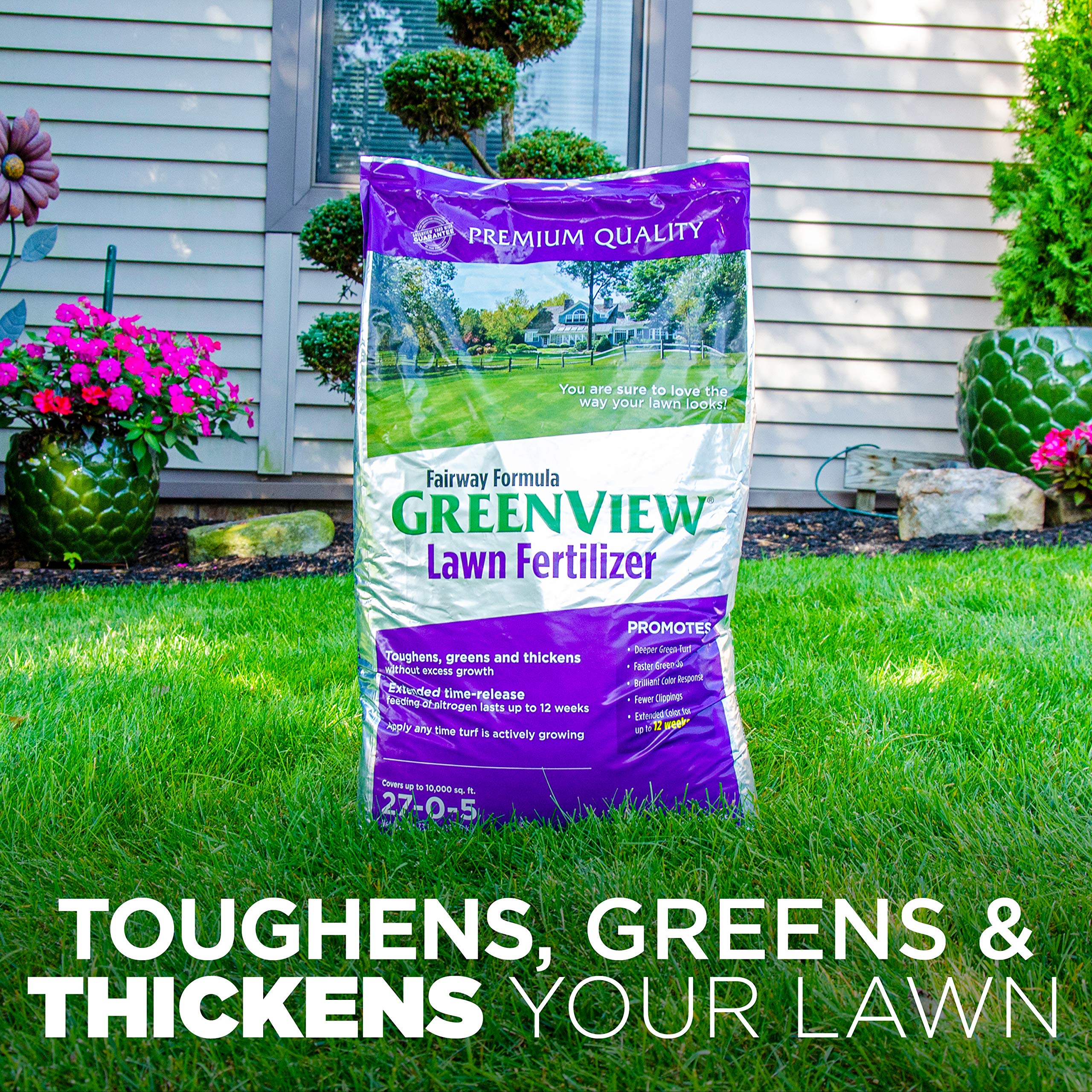 GreenView Fairway Formula granules deliver steady feeding for a lush lawn.