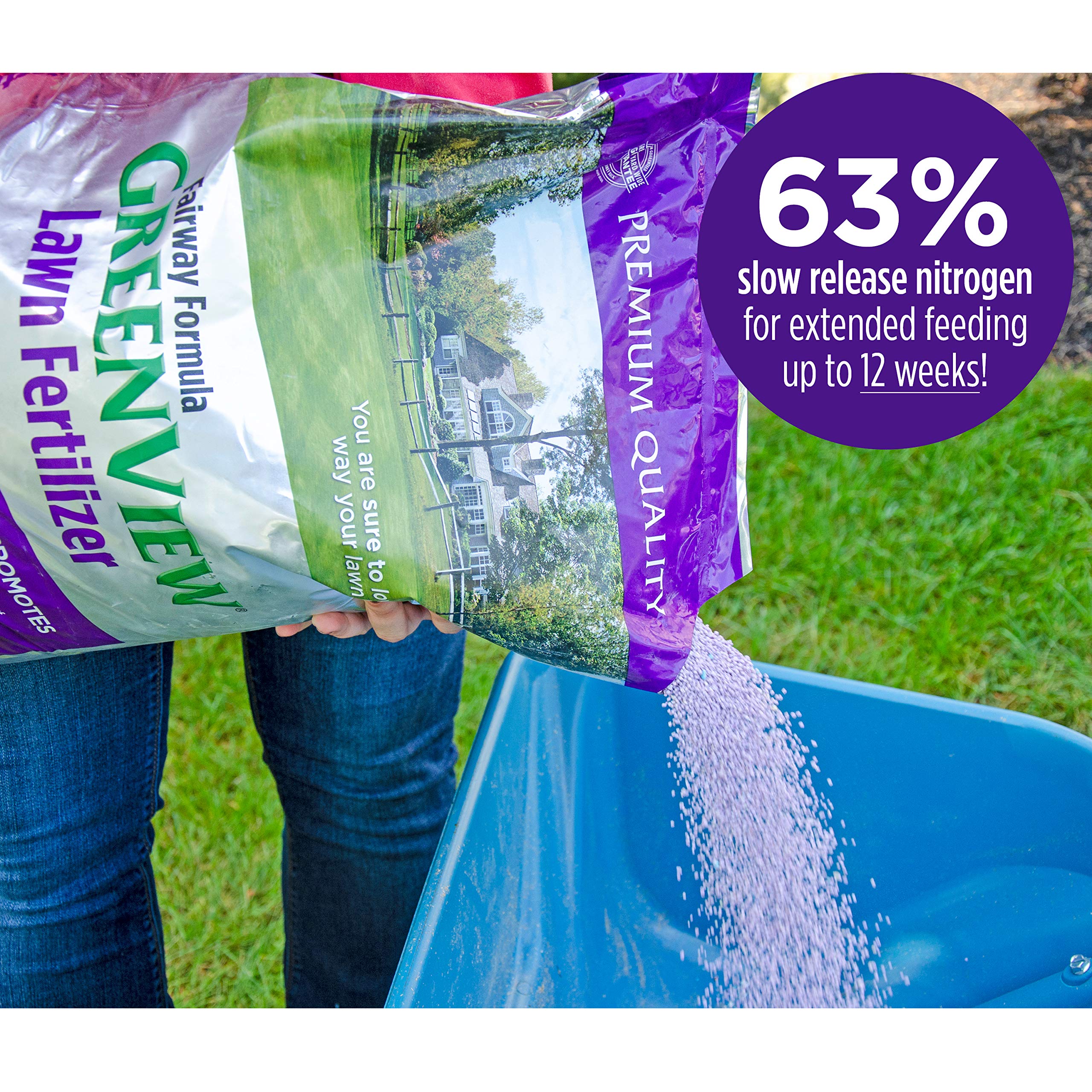 GreenView Fairway Formula promotes rich color after watering and settling.