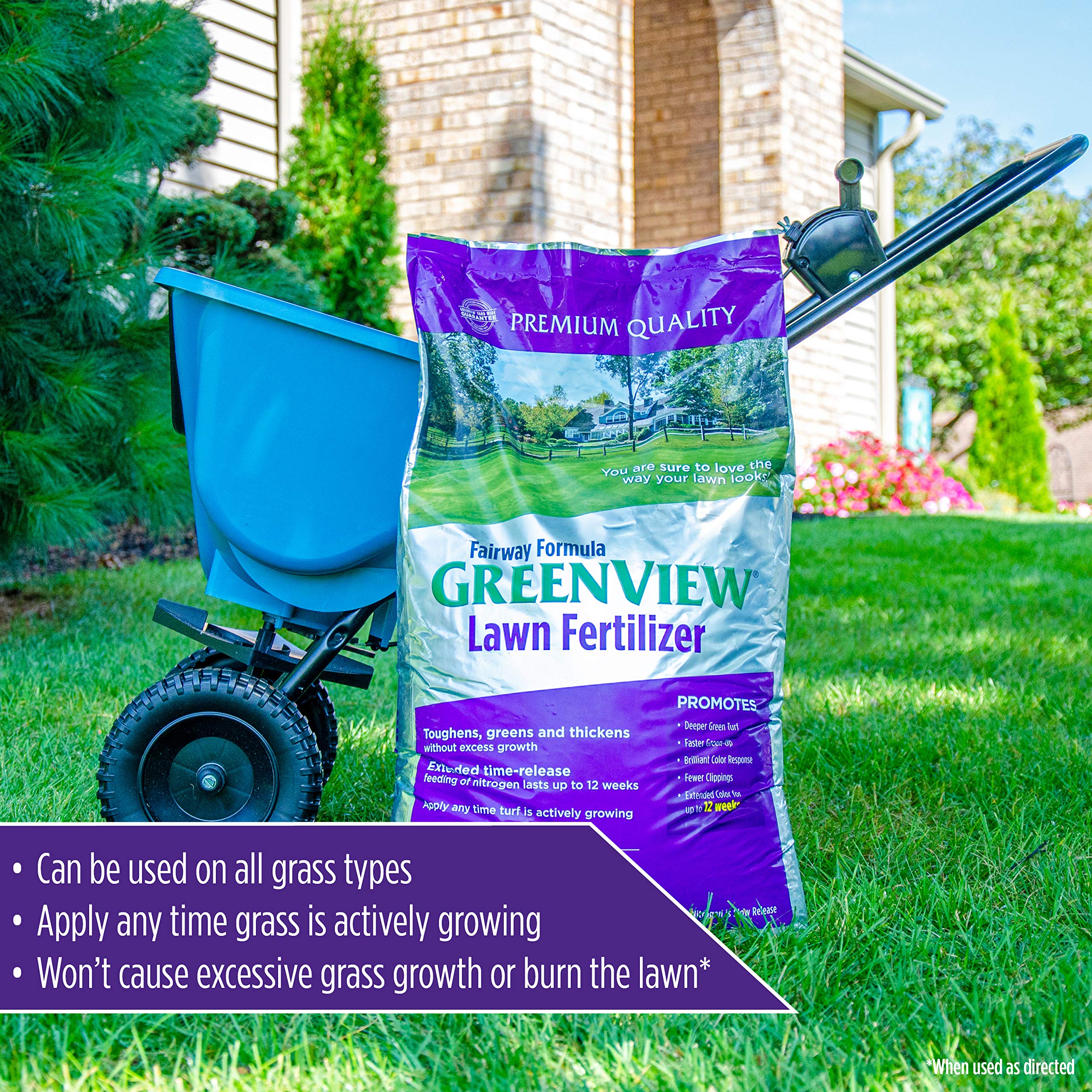 GreenView Fairway Formula is spreader-friendly for easy even application.