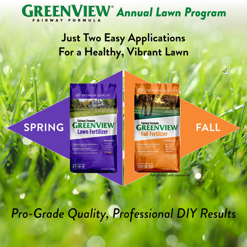 GreenView Fairway Formula bag features eco-friendly, phosphate-free formulation.