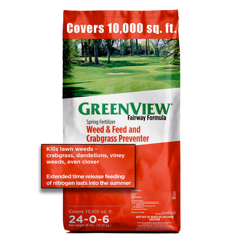 GreenView Fairway Formula application-spread shows even coverage across the lawn for uniform results