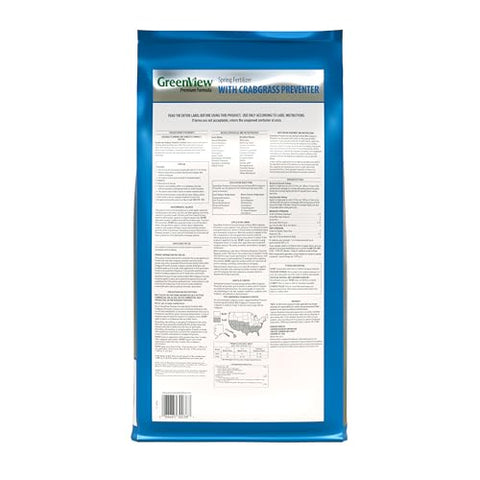 GreenView Premium Formula Spring lawn fertilizer shows 10000 sq ft coverage for thriving turf.