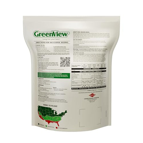 GreenView Pure Grass Seed Kentucky Bluegrass Blend offers rapid germination for quick lawn renewal.