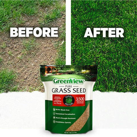 GreenView grass seed with drought tolerance ready for hot, dry days.