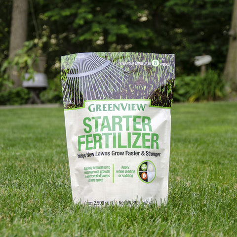 GreenView being applied during seeding for lawn establishment