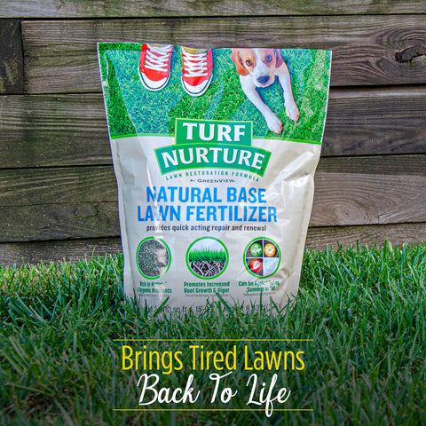 GreenView Turf Nurture root growth illustration reflects deeper, healthier roots.