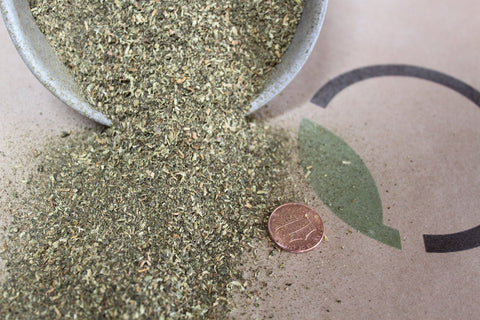 Greenway Biotech alfalfa meal has a fine texture that dissolves quickly in soil.