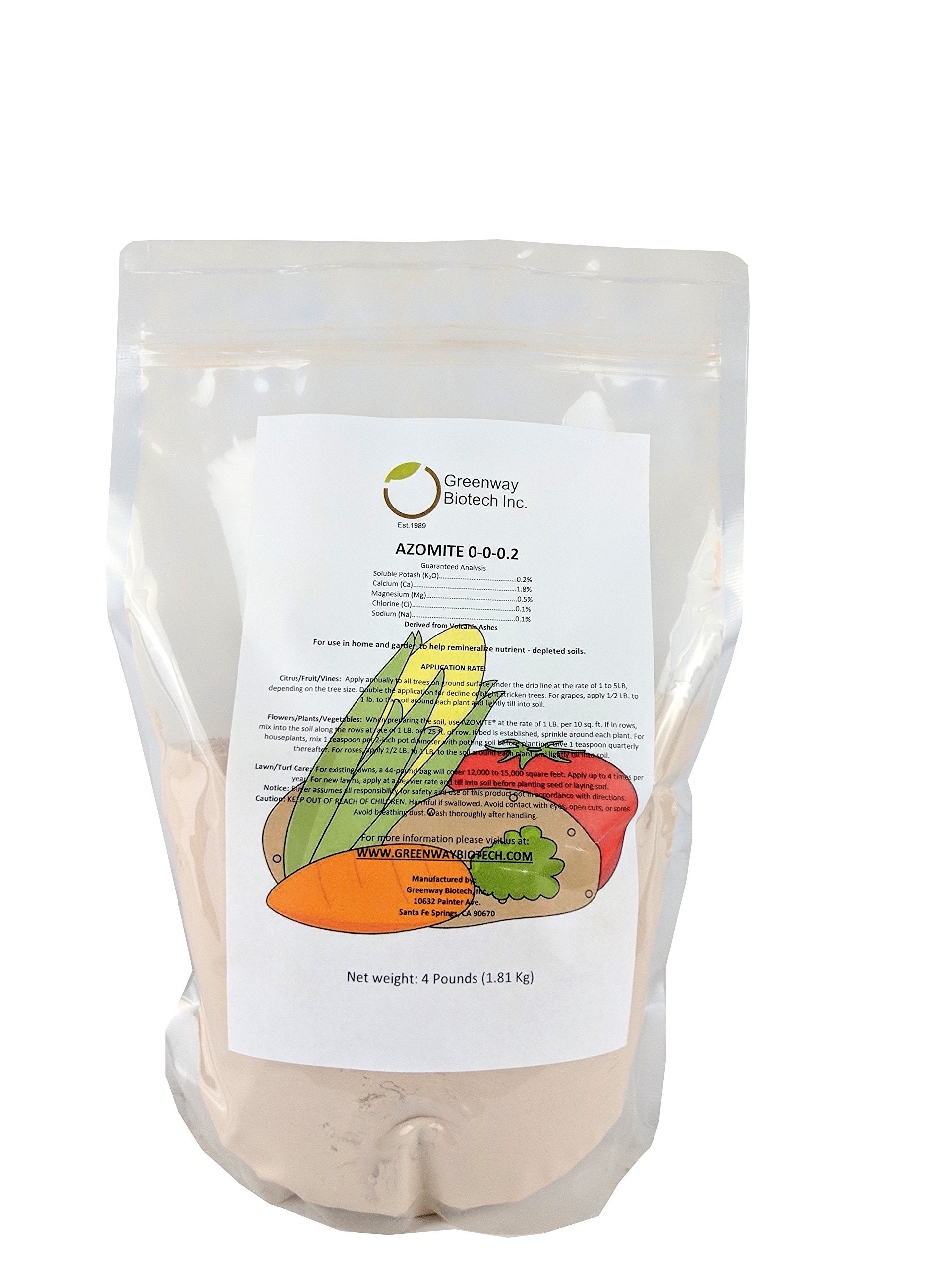Greenway Biotech Azomite helps increase fruit yield with mineral-rich trace elements.