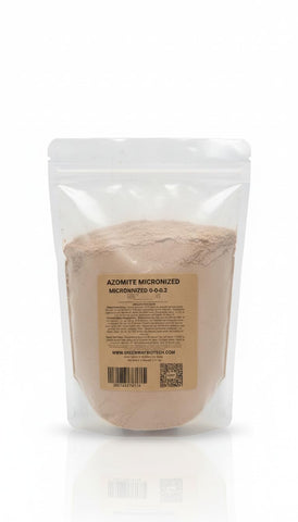 The Greenway Biotech Azomite rock dust bag boosts soil minerals for healthier crops.