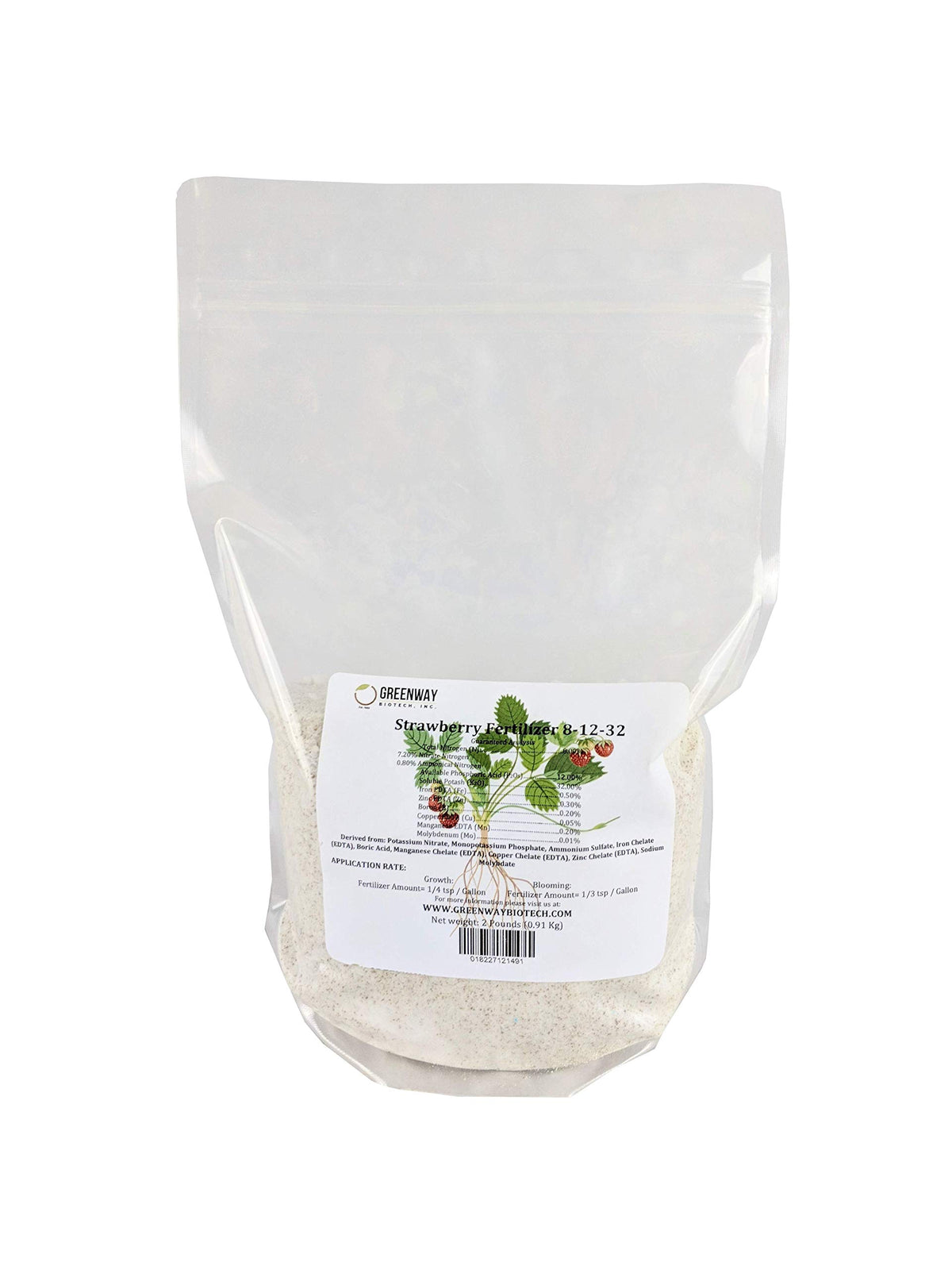 Greenway Biotech strawberry fertilizer powder boosts berry sweetness