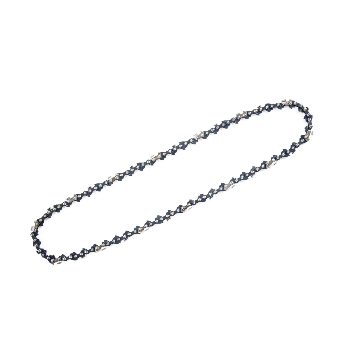 Greenworks 10-inch replacement chain 2937002, front view, showcases low-kickback design for safer cuts.