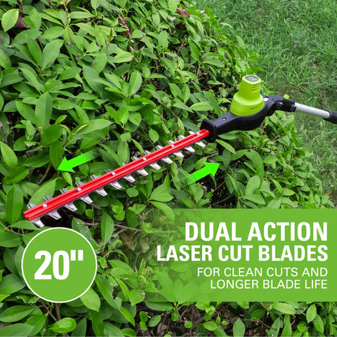 Greenworks 24V 4.0Ah battery delivers fade-free power and longer runtimes.
