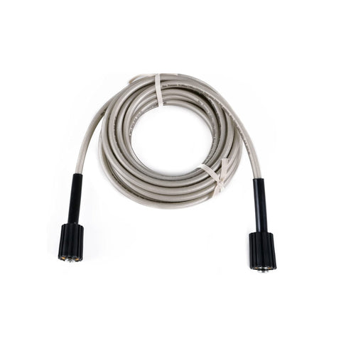 Greenworks 25ft universal hose attachment extends cleaning reach for larger surfaces.