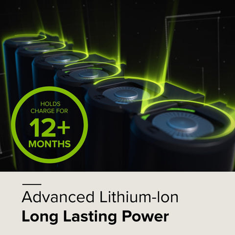 Greenworks 3-year warranty badge offers long term confidence.