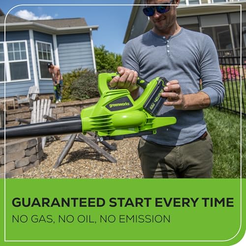 Greenworks 6-speed dial enables precise airflow control.