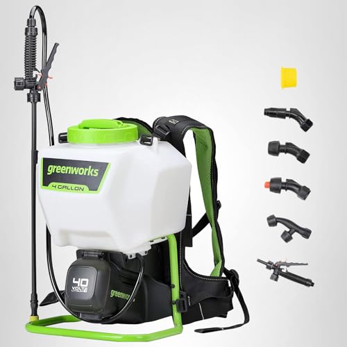 Greenworks 40V backpack sprayer backed by a 3-year warranty and support.