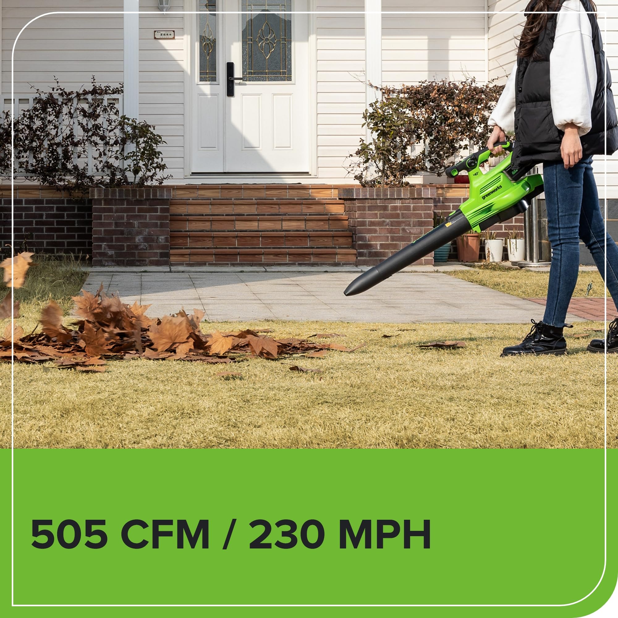 Greenworks 40V blower-vacuum lightweight 3.5 lbs tool-only.