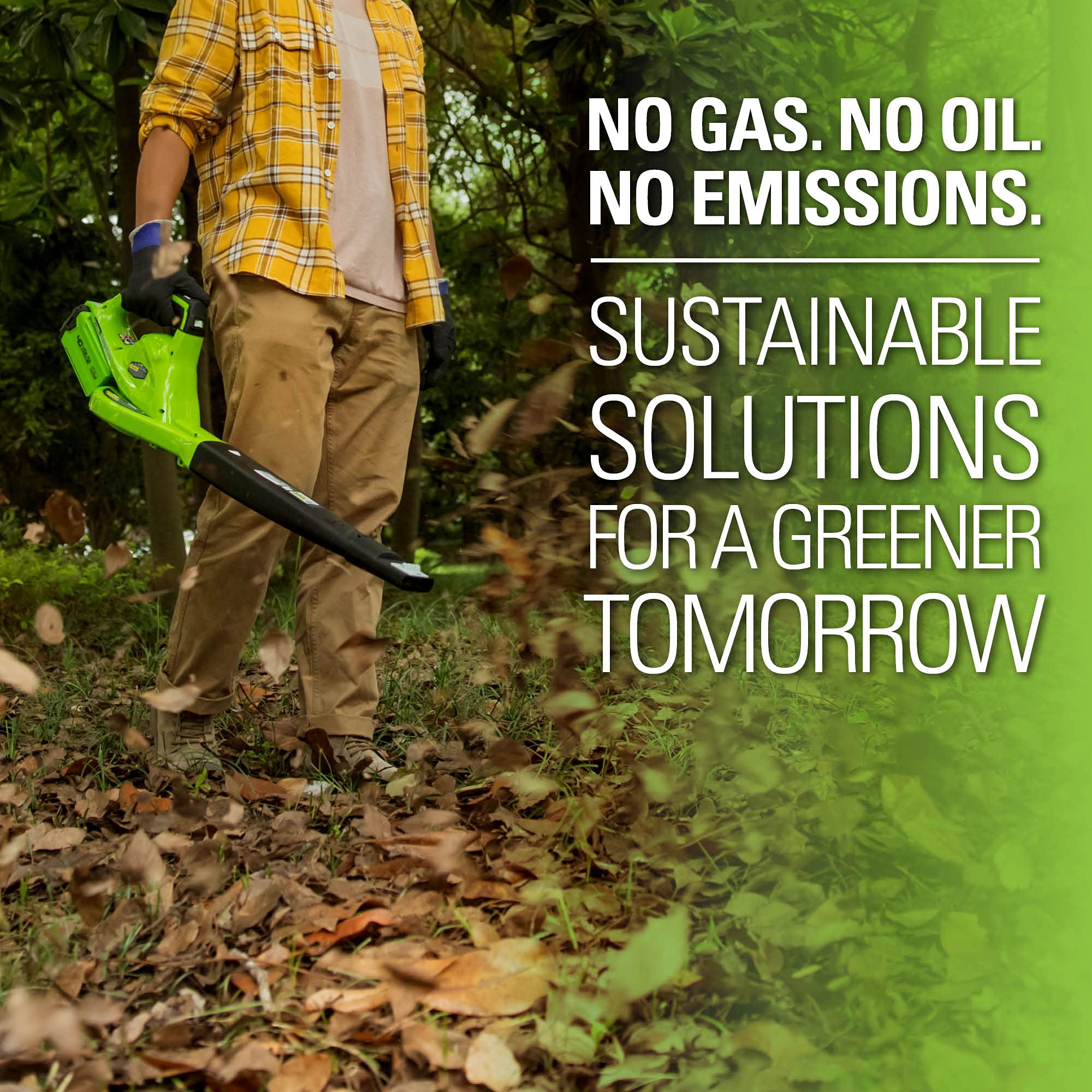 Greenworks 40V compatibility with the 40V Li-Ion System for longer run times